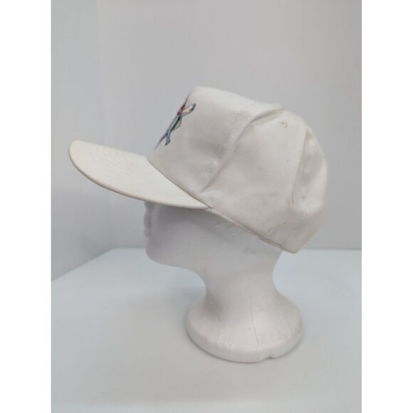 Vintage Seagrams 7 Baseball with 2 Bats Logo Men White Adj Snapback Cap Hat - Picture 3 of 9